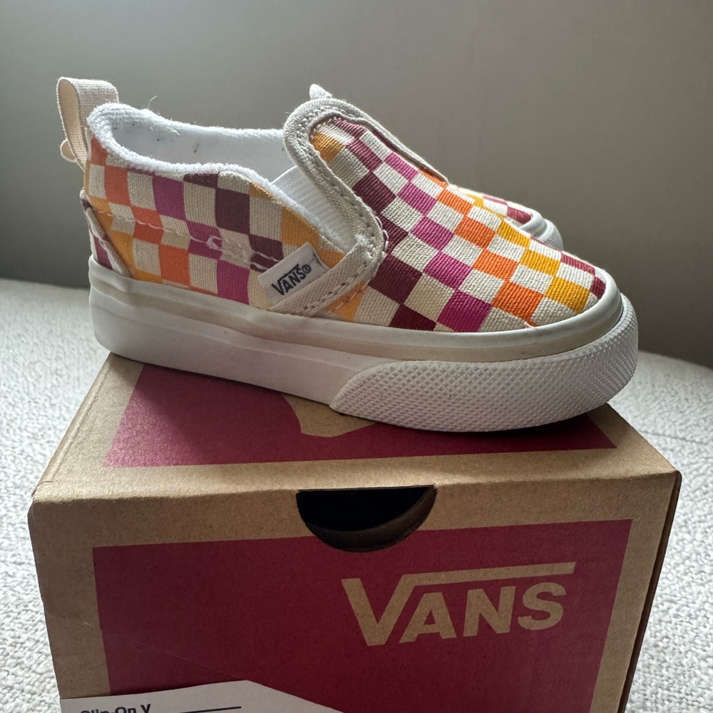 Vans “retro rainbow” slip ons (baby)